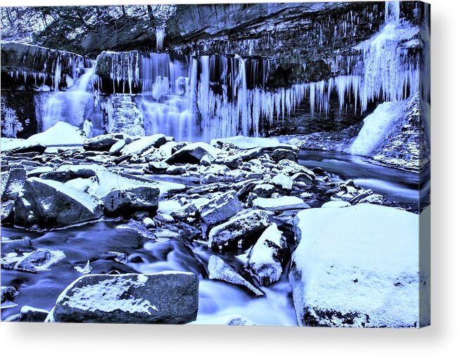  Acrylic Print featuring the photograph Great Falls Winter 2019 by Brad Nellis