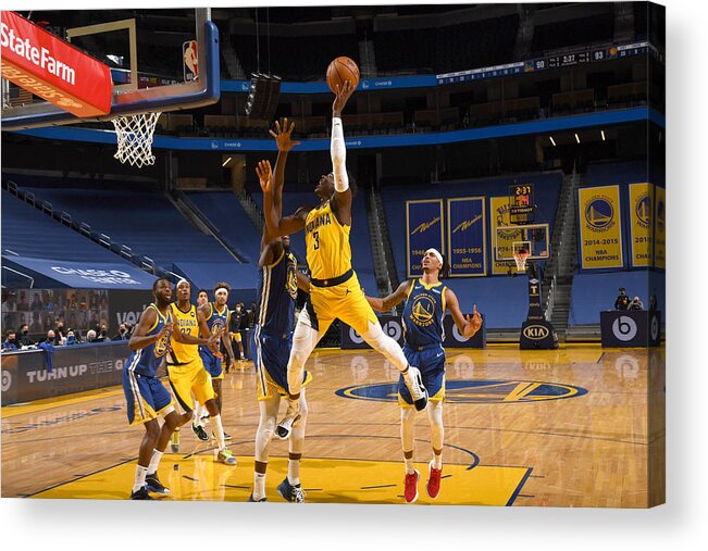 San Francisco Acrylic Print featuring the photograph Indiana Pacers v Golden State Warriors by Noah Graham