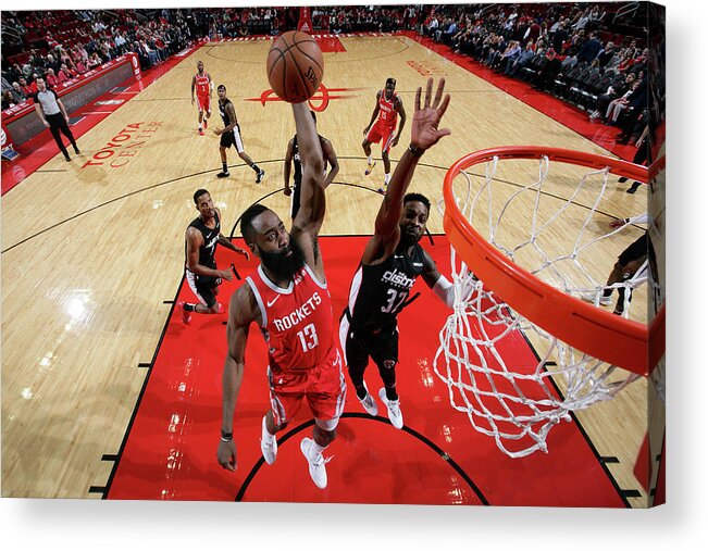 Nba Pro Basketball Acrylic Print featuring the photograph James Harden by Ned Dishman