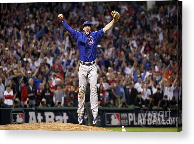 People Acrylic Print featuring the photograph Kris Bryant #1 by Ezra Shaw