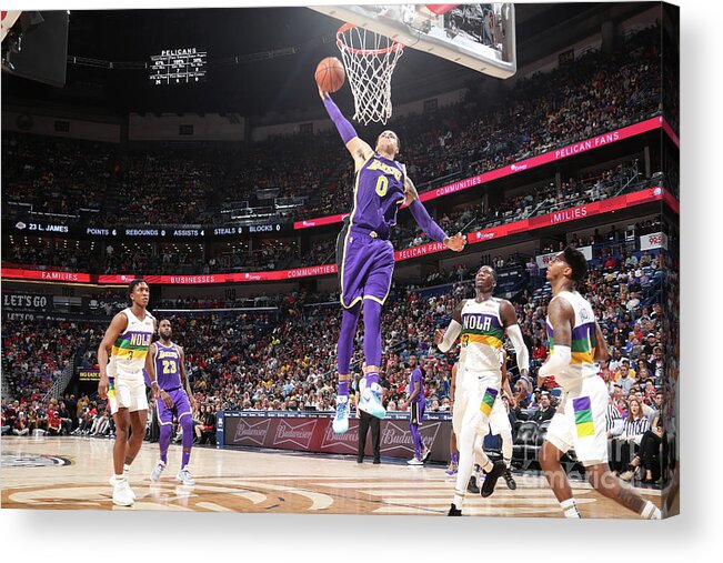 Smoothie King Center Acrylic Print featuring the photograph Kyle Kuzma by Nathaniel S. Butler