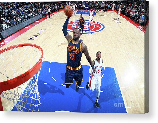 Lebron James Acrylic Print featuring the photograph Lebron James #1 by Brian Sevald
