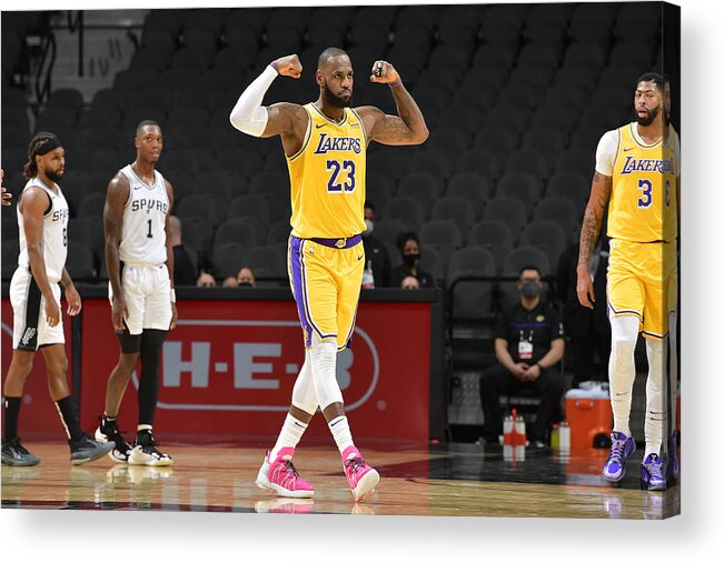 Nba Pro Basketball Acrylic Print featuring the photograph Lebron James by Logan Riely