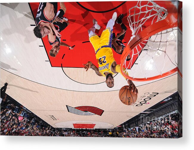 Nba Pro Basketball Acrylic Print featuring the photograph Lebron James by Sam Forencich