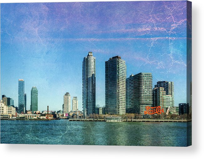 Long Island City Acrylic Print featuring the photograph Long Island City skyline #1 by Cate Franklyn
