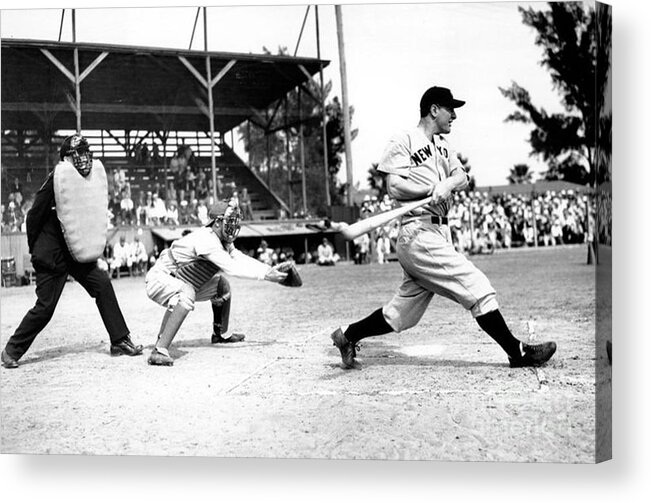 Lou Acrylic Print featuring the photograph Lou Gehrig by Action
