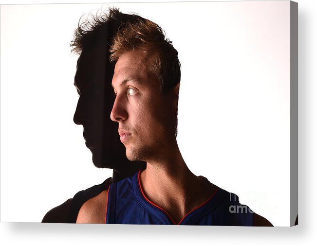 Looking Over Shoulder Acrylic Print featuring the photograph Luke Kennard by Brian Babineau
