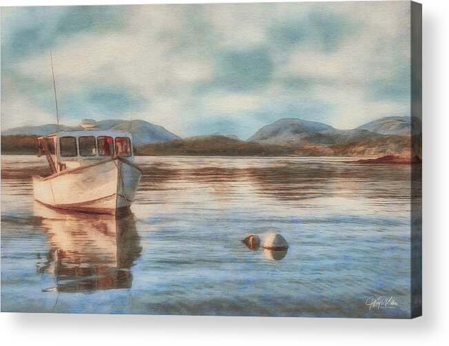 Acadia Acrylic Print featuring the painting Maine Boats 2 by Jeffrey Kolker