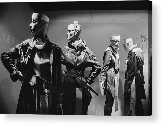 Mannequin Acrylic Print featuring the photograph Mannequins dressed with 1980 trendy West-Berlin fashion #2 by Roberto Bigano