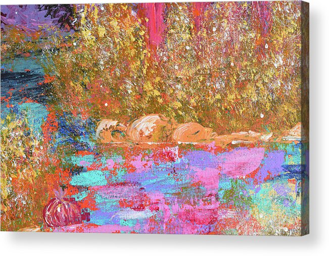 Another Fragment From You Control The Mirage. Acrylic Print featuring the painting Mirage Fragment #1 by Ashley Wright