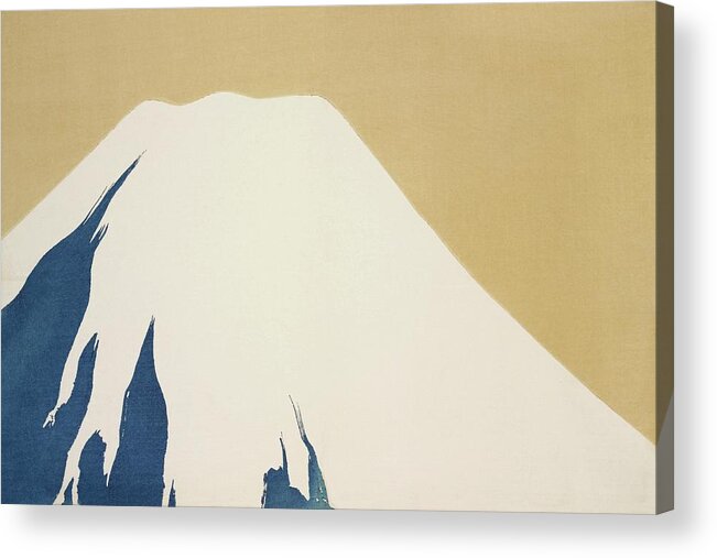Mount Fuji Acrylic Print featuring the painting Mount Fuji from Momoyogusa, Flowers of a Hundred Generations #2 by Kamisaka Sekka
