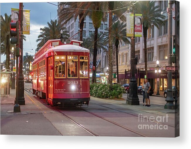 Streetcar Acrylic Print featuring the photograph New Orleans Streetcar #1 by Jim West