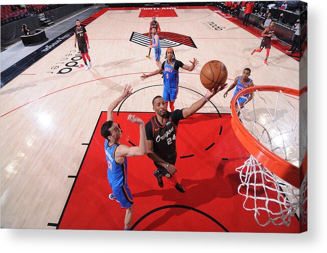 Nba Pro Basketball Acrylic Print featuring the photograph Norman Powell by Sam Forencich