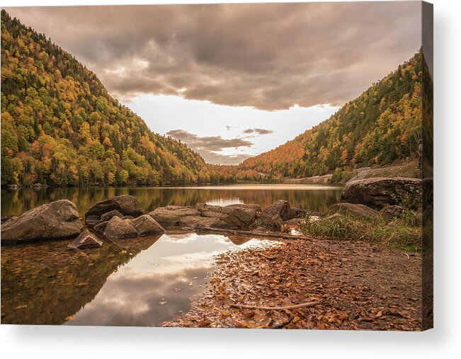 Lake Placid Acrylic Print featuring the photograph On Golden Pond #1 by Kristopher Schoenleber
