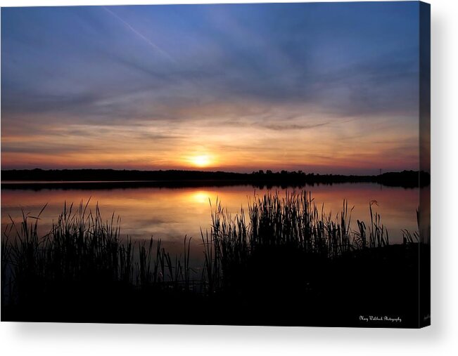 Lake Acrylic Print featuring the photograph Peaceful Sunset #1 by Mary Walchuck