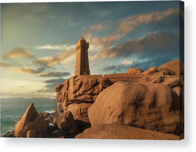Coast Acrylic Print featuring the photograph Ploumanac'h lighthouse, Brittany by Stefano Orazzini