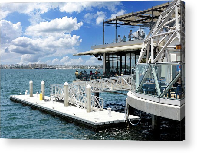 Portside Pier Acrylic Print featuring the photograph Portside Pier San Diego #1 by Chris Smith