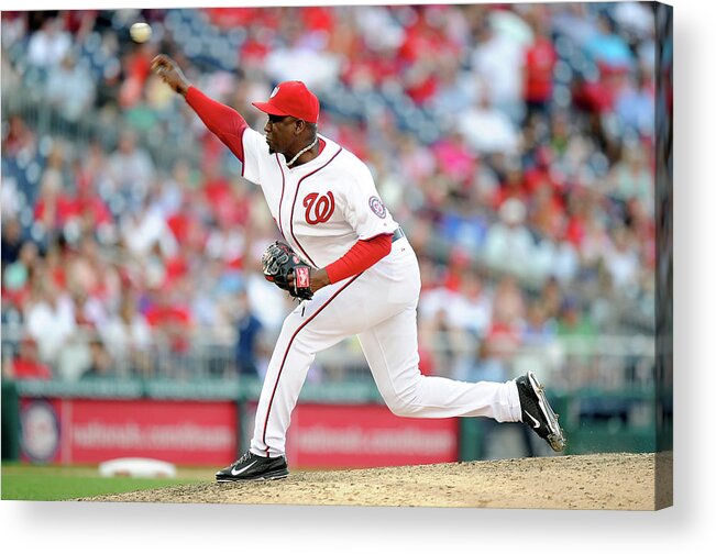 Ninth Inning Acrylic Print featuring the photograph Rafael Soriano by Greg Fiume