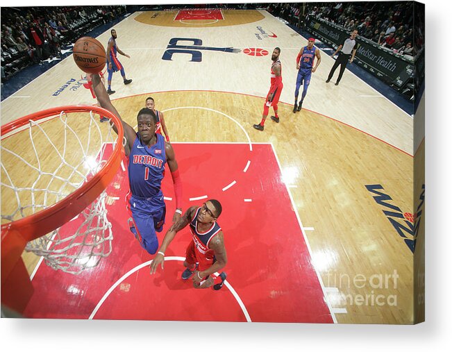 Nba Pro Basketball Acrylic Print featuring the photograph Reggie Jackson by Ned Dishman