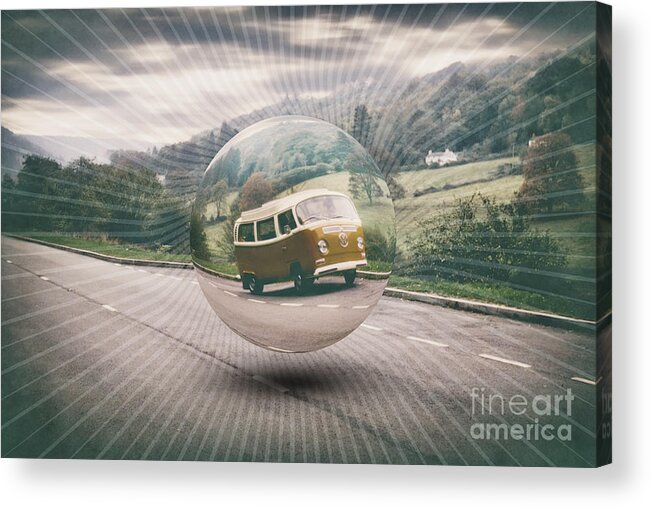Road Trip Acrylic Print featuring the digital art Road Trip by Phil Perkins