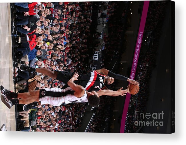Nba Pro Basketball Acrylic Print featuring the photograph Rodney Hood by Sam Forencich