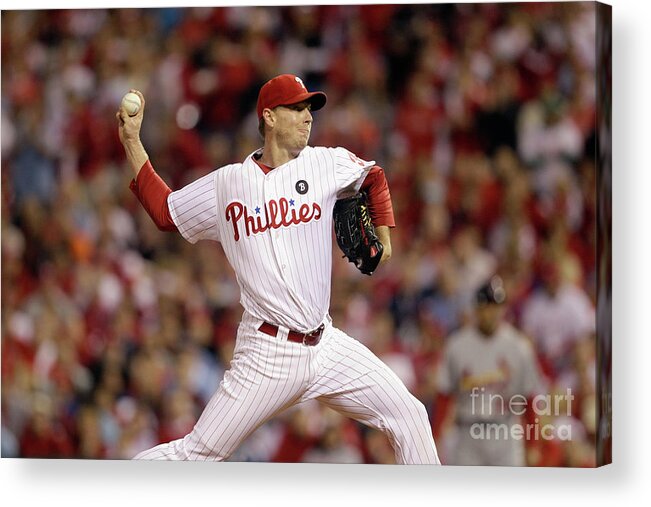 Citizens Bank Park Acrylic Print featuring the photograph Roy Halladay by Rob Carr