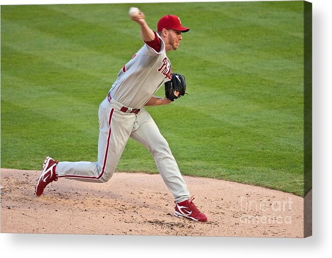 People Acrylic Print featuring the photograph Roy Halladay #1 by Ronald C. Modra