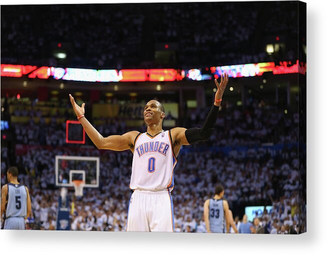 Playoffs Acrylic Print featuring the photograph Russell Westbrook by Ronald Martinez
