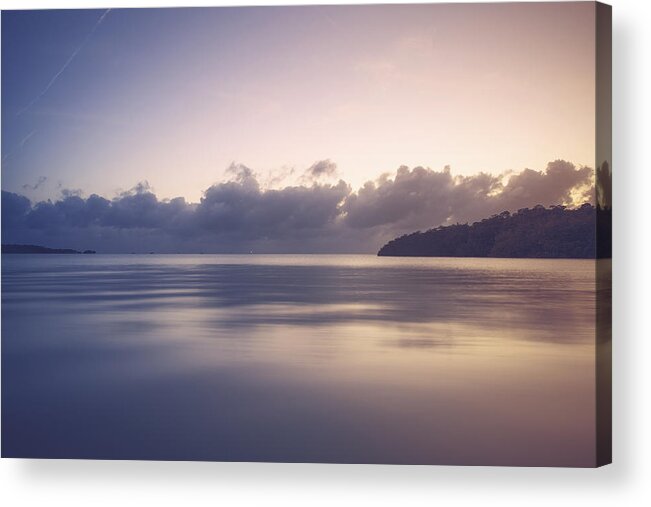 Tranquility Acrylic Print featuring the photograph Seascape at Sunset in Florida Keys - Marathon Key #1 by Moazzam Ali Brohi