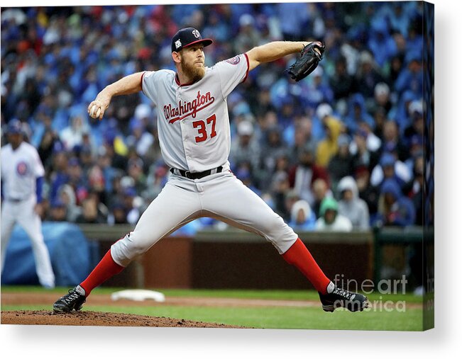 Second Inning Acrylic Print featuring the photograph Stephen Strasburg by Jonathan Daniel