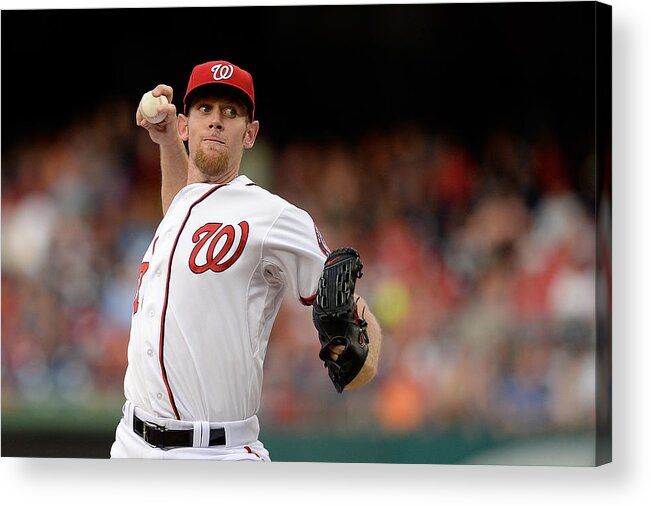 American League Baseball Acrylic Print featuring the photograph Stephen Strasburg #1 by Patrick Mcdermott