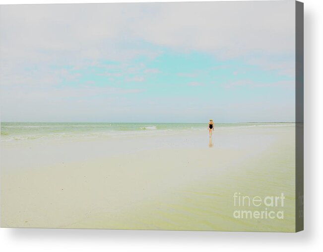 Marco Island Acrylic Print featuring the digital art Time Alone #1 by Alison Belsan Horton