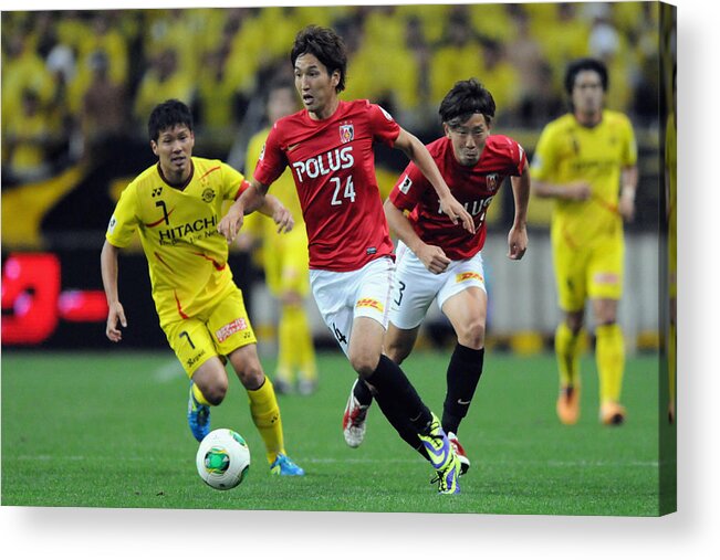 Saitama Prefecture Acrylic Print featuring the photograph Urawa Red Diamonds v Kashiwa Reysol - 2013 J.League #1 by Hiroki Watanabe