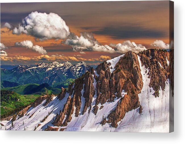 Hidden Acrylic Print featuring the photograph View from Hidden Peak, UT #1 by Abbie Matthews