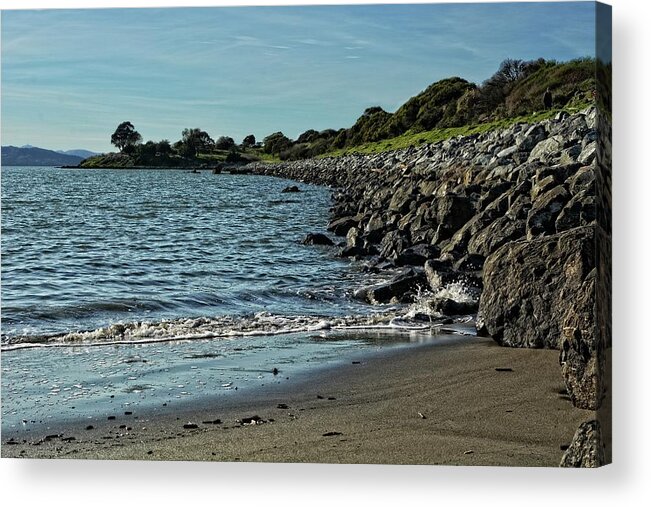 Natural Landscape Acrylic Print featuring the photograph Waves Crashing #1 by Maggy Marsh