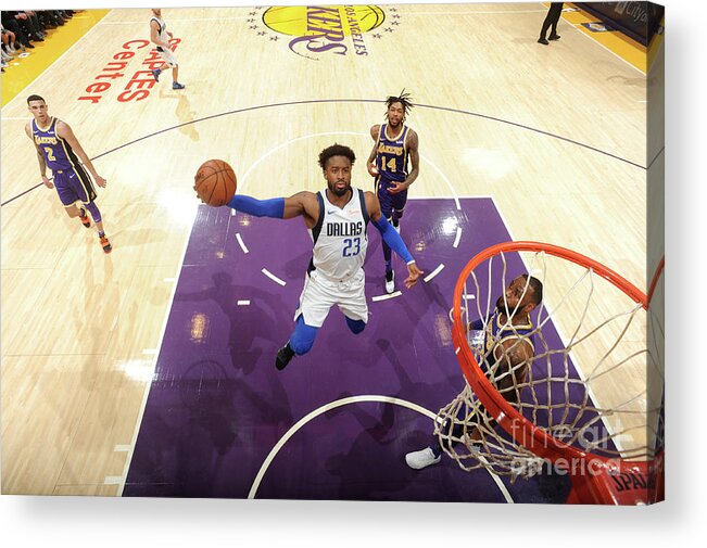 Nba Pro Basketball Acrylic Print featuring the photograph Wesley Matthews by Juan Ocampo
