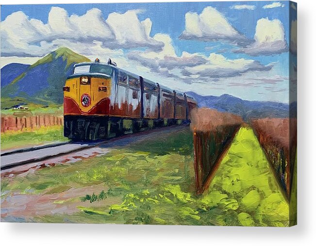 Wine Train Acrylic Print featuring the painting Wine Train #1 by Shawn Smith