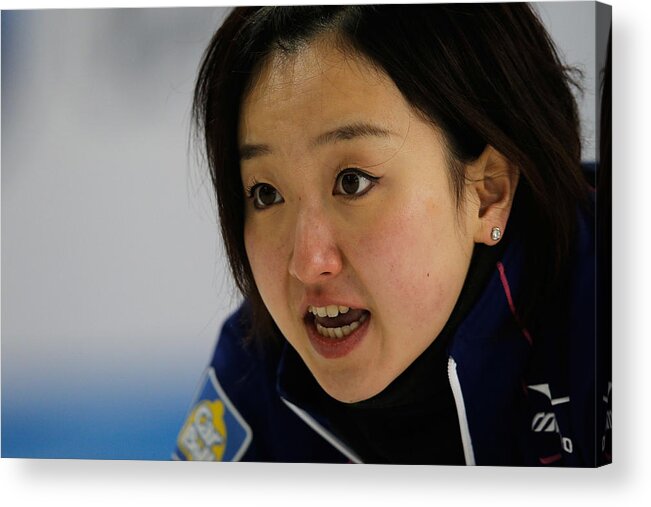 Satsuki Fujisawa Acrylic Print featuring the photograph World Women's Curling Championship - Day Five #1 by Dean Mouhtaropoulos