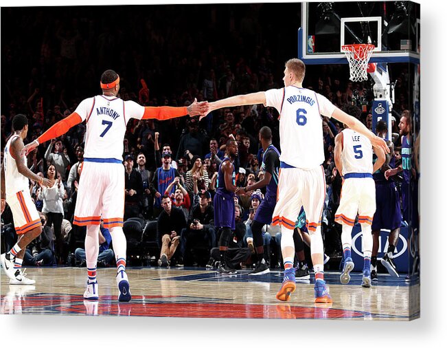 Carmelo Anthony Acrylic Print featuring the photograph Carmelo Anthony by Nathaniel S. Butler