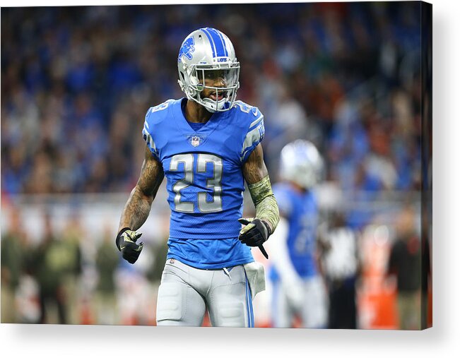 Sport Acrylic Print featuring the photograph Cleveland Browns v Detroit Lions #10 by Rey Del Rio