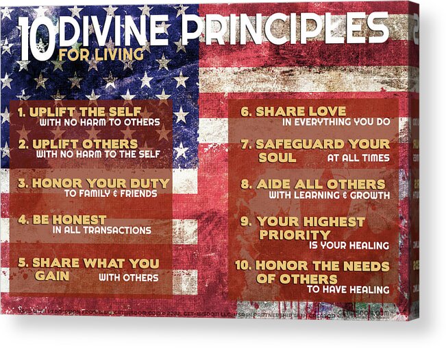 10 Divine Principles From God Acrylic Print featuring the photograph 10 Divine Principles_19 by Az Jackson