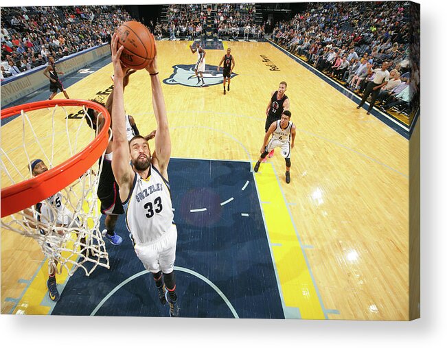 Marc Gasol Acrylic Print featuring the photograph Marc Gasol #10 by Joe Murphy