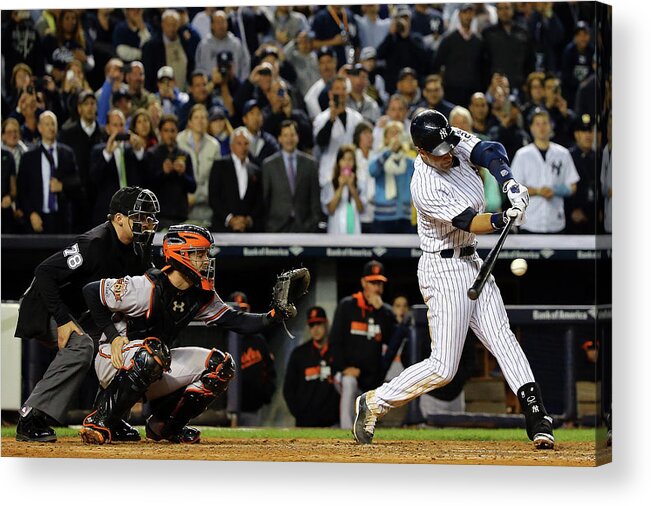 Ninth Inning Acrylic Print featuring the photograph Derek Jeter by Al Bello