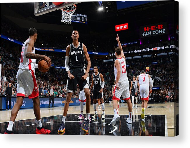 Basketball Acrylic Print featuring the photograph Houston Rockets v San Antonio Spurs #11 by Michael Gonzales