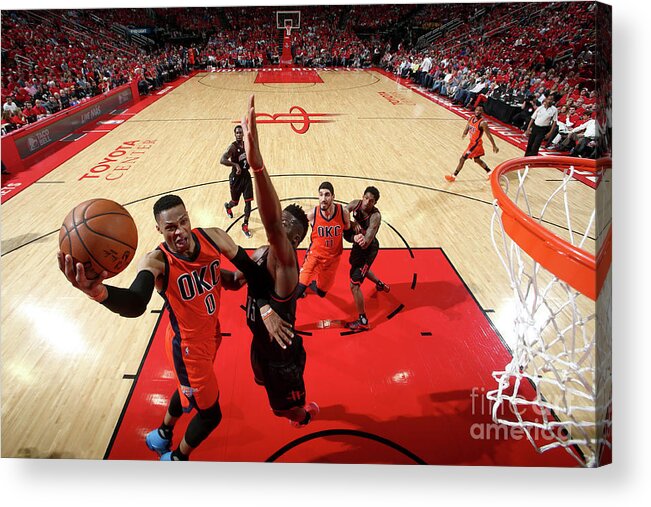 Playoffs Acrylic Print featuring the photograph Russell Westbrook by Nathaniel S. Butler