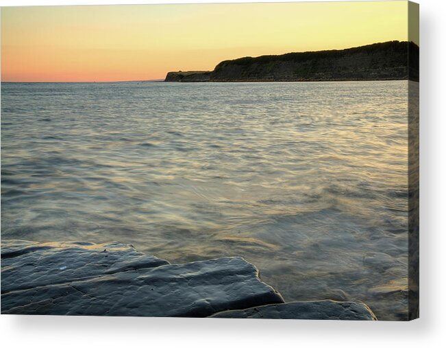 Kimmeridge Acrylic Print featuring the photograph Kimmeridge bay in Dorset #12 by Ian Middleton