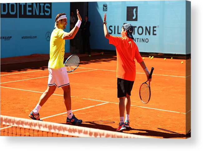 Tennis Acrylic Print featuring the photograph Mutua Madrid Open - Day One by Clive Brunskill