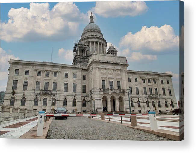 Democrats Acrylic Print featuring the photograph Rhode Island state capitol building by Eldon McGraw
