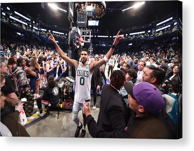 Playoffs Acrylic Print featuring the photograph Jayson Tatum by Nathaniel S. Butler