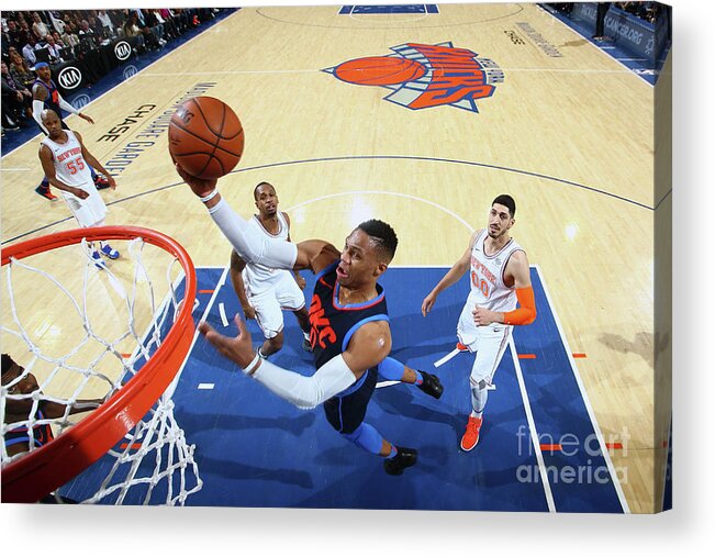 Russell Westbrook Acrylic Print featuring the photograph Russell Westbrook by Nathaniel S. Butler